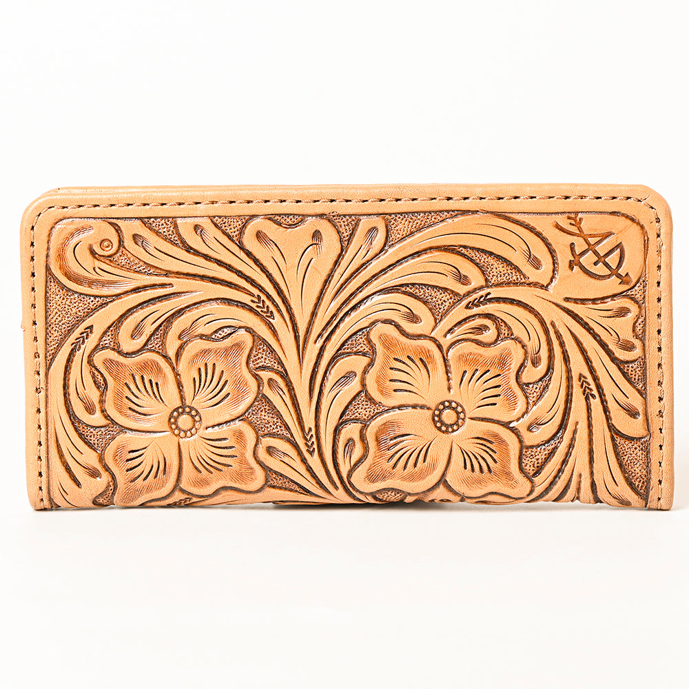 American Darling Wallet Hand Tooled Genuine Leather