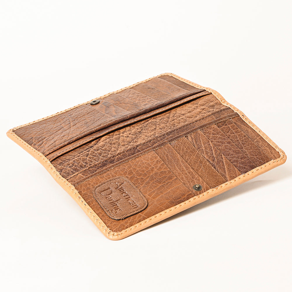 American Darling Wallet Hand Tooled Genuine Leather