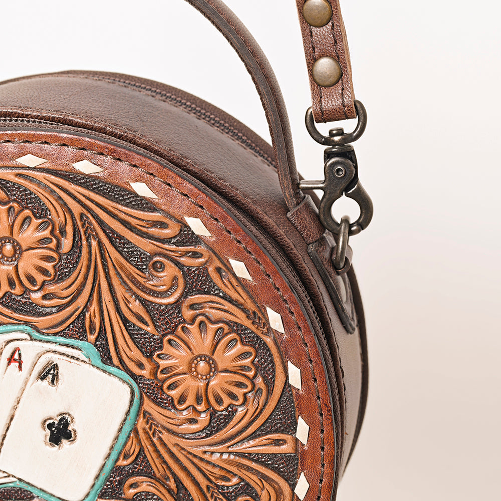 American Darling Hand-Tooled Genuine Leather Bag