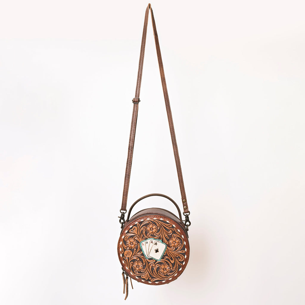 American Darling Hand-Tooled Genuine Leather Bag