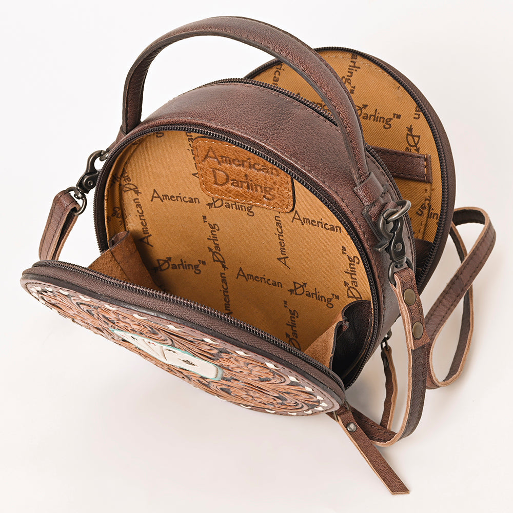 American Darling Hand-Tooled Genuine Leather Bag