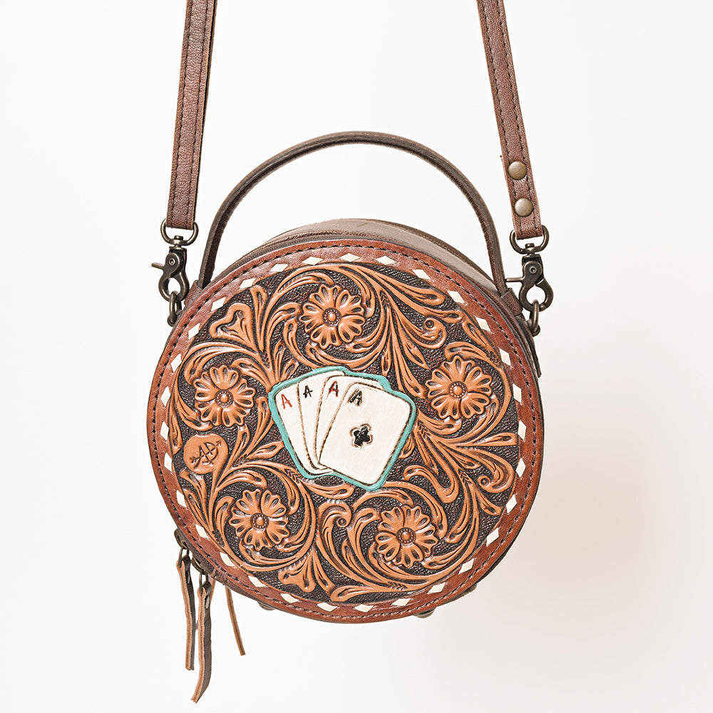 American Darling Hand-Tooled Genuine Leather Bag