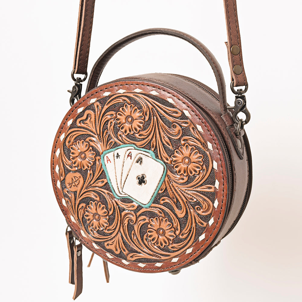 American Darling Hand-Tooled Genuine Leather Bag