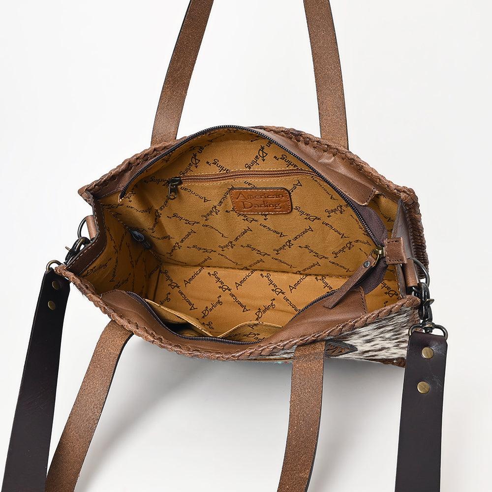 American Darling Saddle Blanket Hair-On Genuine Leather Tote