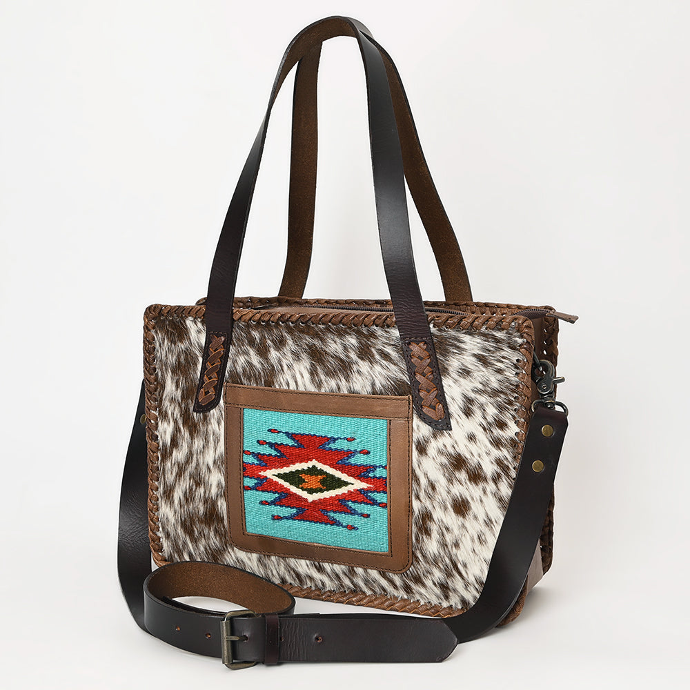 American Darling Saddle Blanket Hair-On Genuine Leather Tote