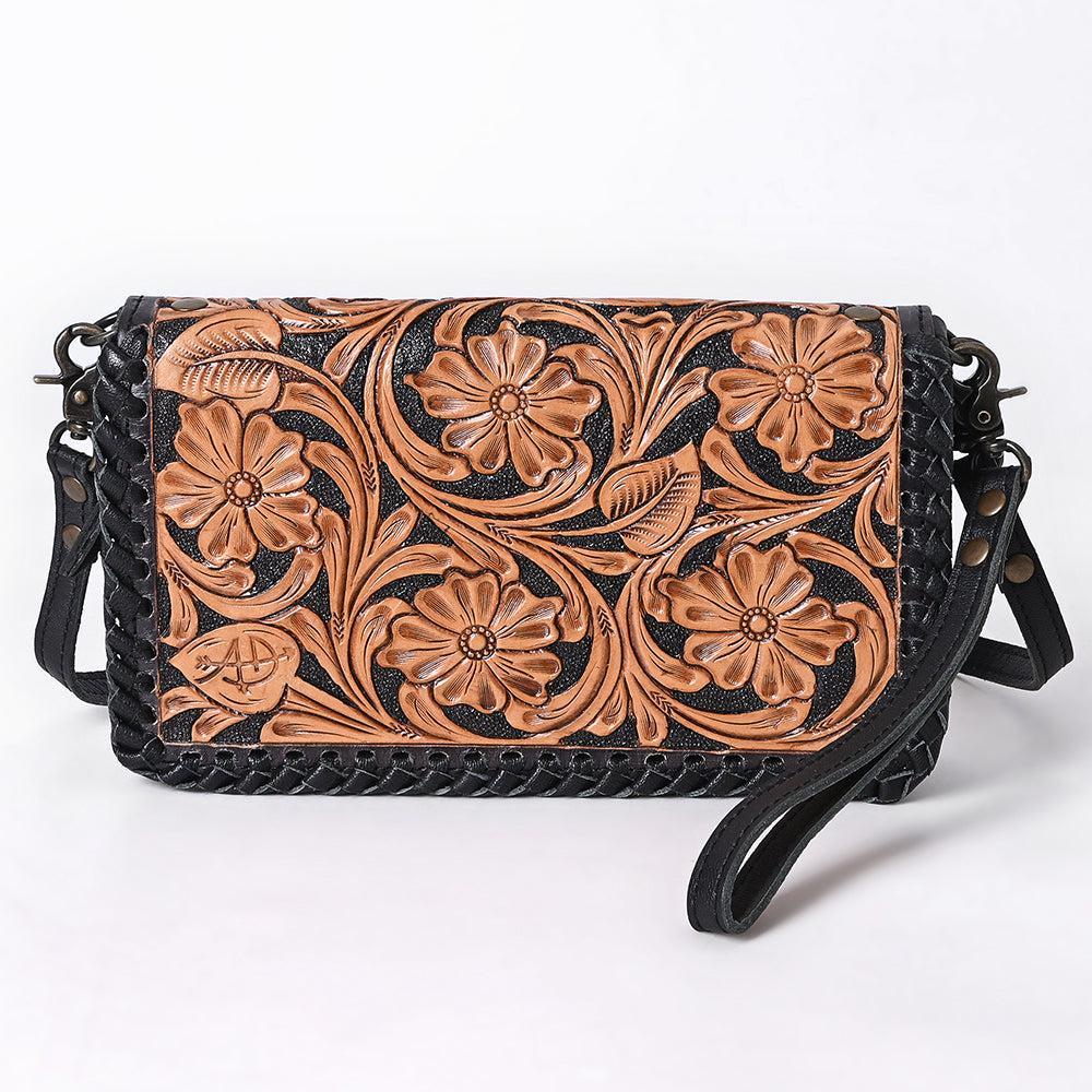 American Darling Hand-Tooled Genuine Leather Small Crossbody Bag