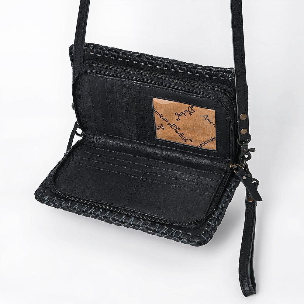 American Darling Hand-Tooled Genuine Leather Small Crossbody Bag