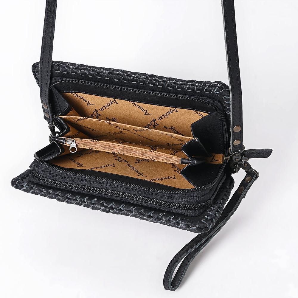 American Darling Hand-Tooled Genuine Leather Small Crossbody Bag