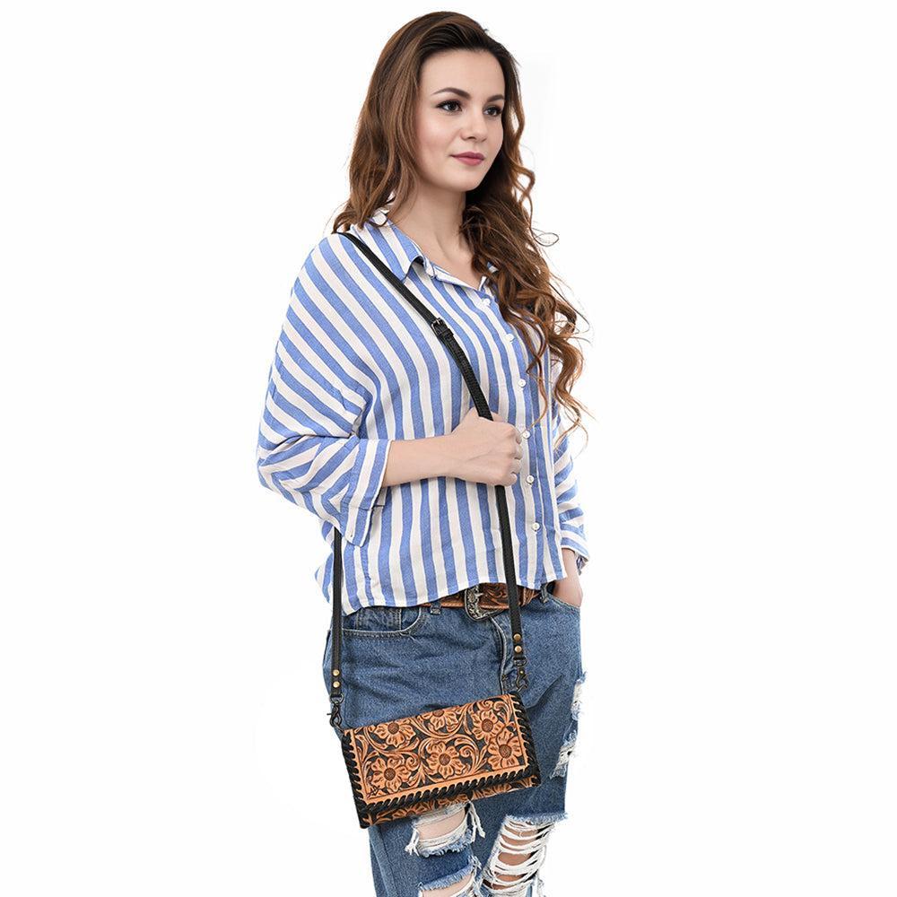 American Darling Hand-Tooled Genuine Leather Wallet