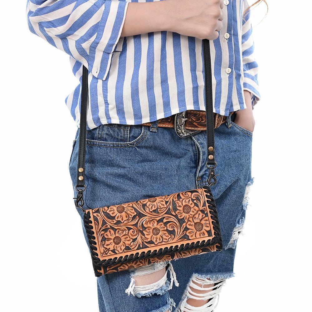 American Darling Hand-Tooled Genuine Leather Wallet