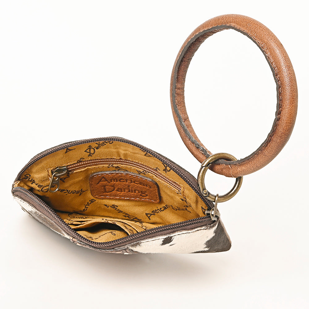 American Darling Hand-Tooled Hair-On Leather Clutch