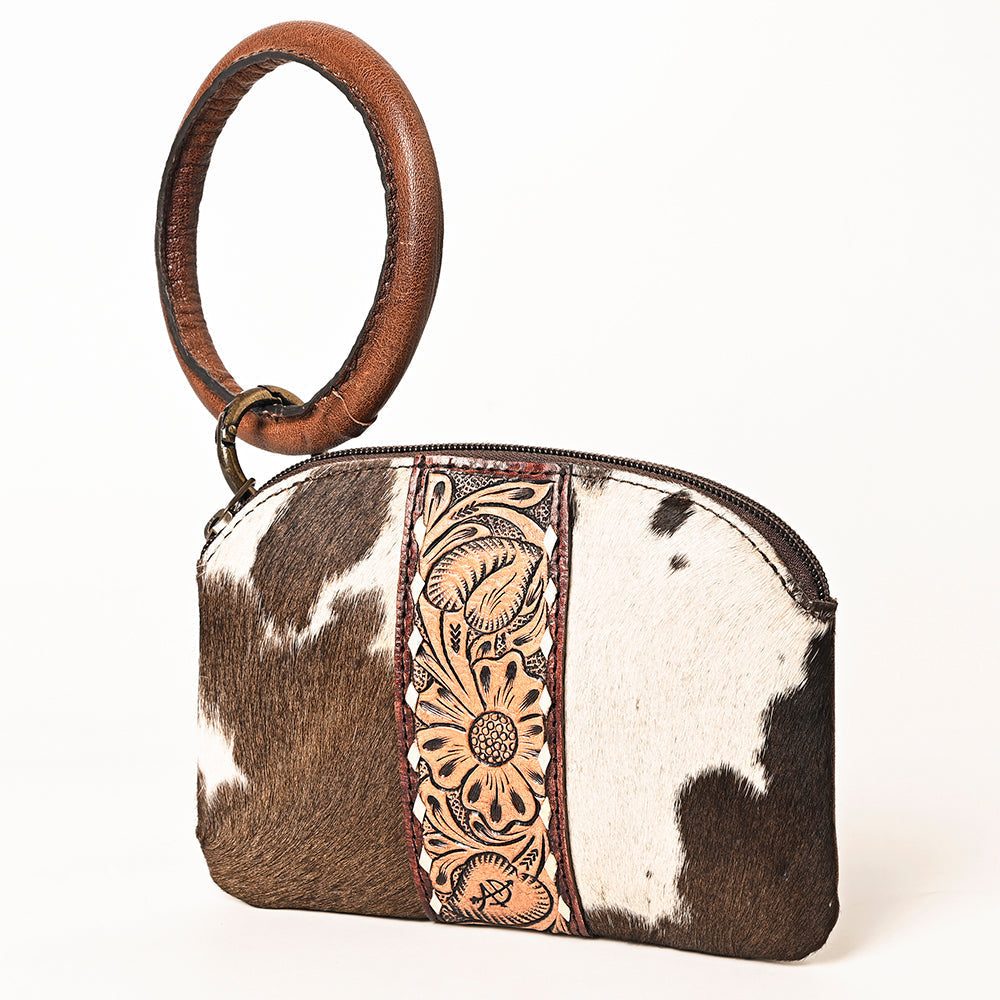 American Darling Hand-Tooled Hair-On Leather Clutch