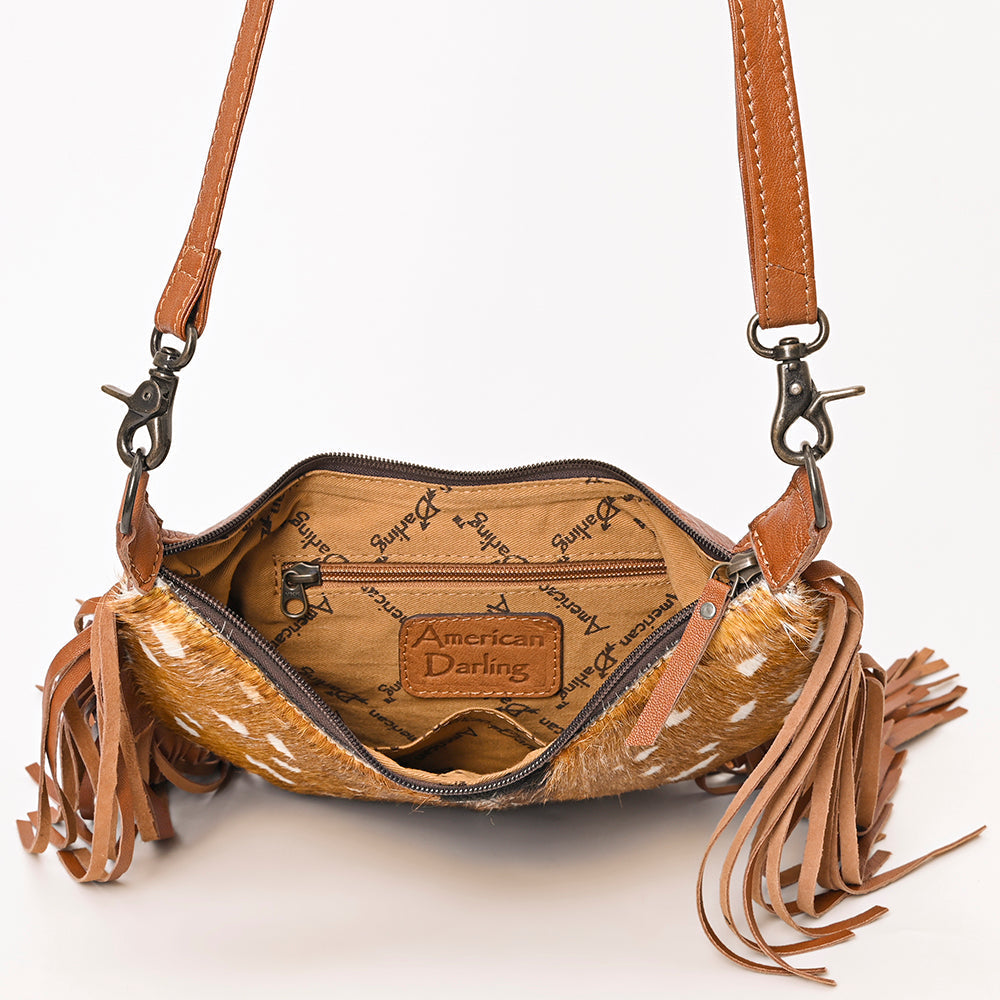 American Darling Hand Tooled Hair-On Genuine Leather