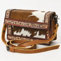 American Darling Crossbody Hand Tooled Hair-onGenuine Leather