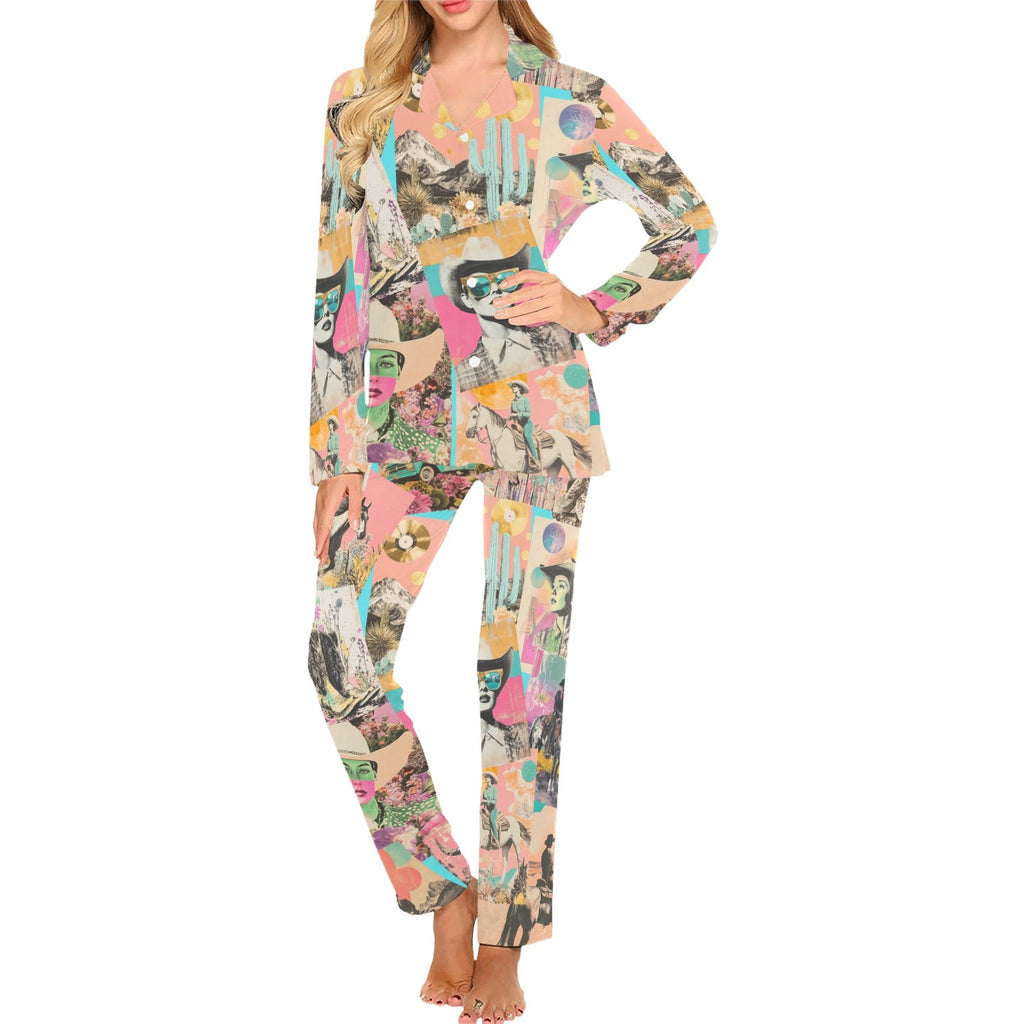 Baha Ranch Retro Pop Western Collage Pajama Set by Baha Ranch Western Wear - product image 3