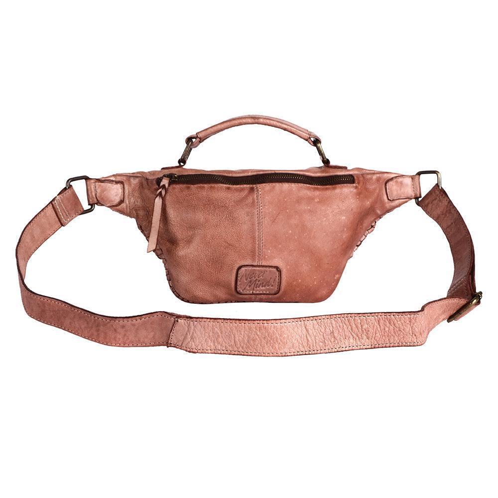 Never Mind Fanny Pack Vintage Handmade Genuine Cowhide Leather