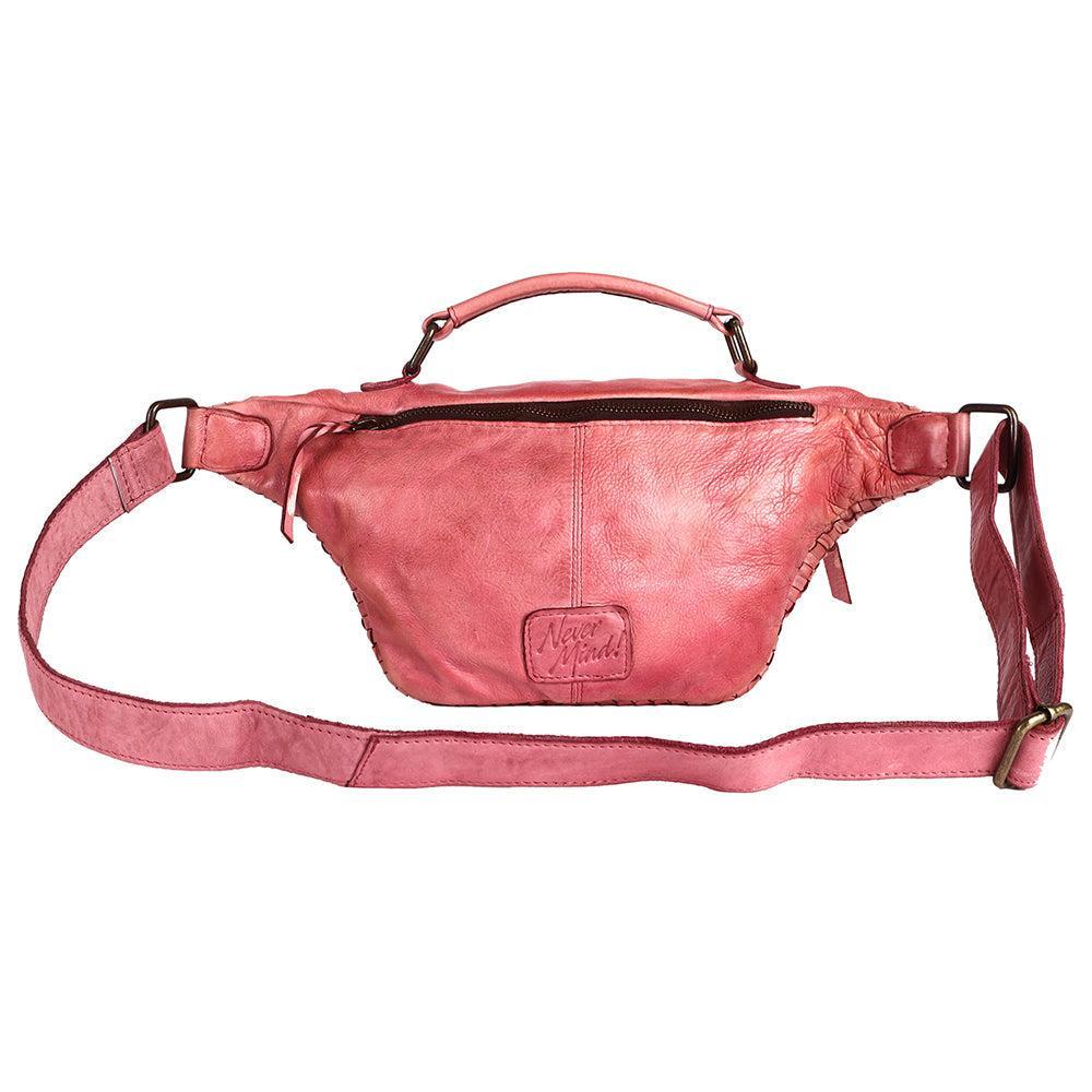 Never Mind Fanny Pack Vintage Handmade Genuine Cowhide Leather