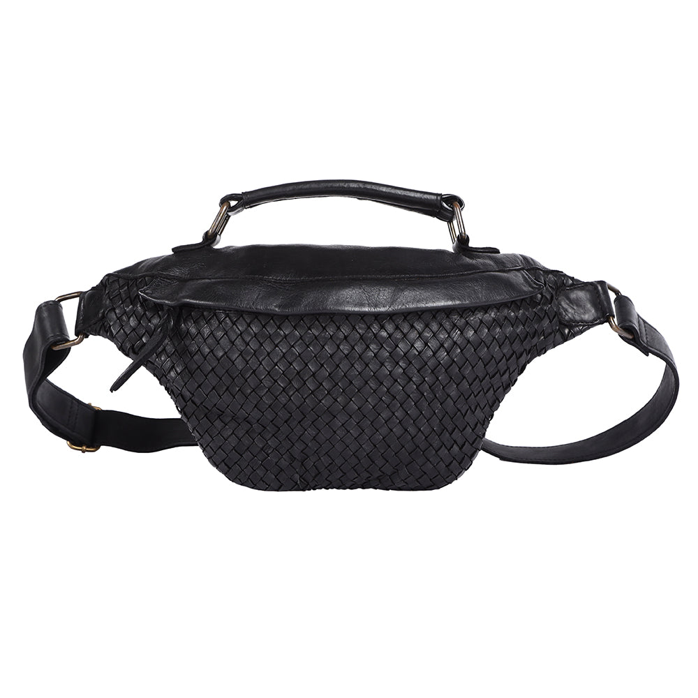 Never Mind Fanny Pack Vintage Handmade Genuine Cowhide Leather