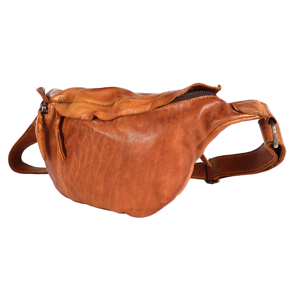 Never Mind Fanny Pack Vintage Handmade Genuine Cowhide Leather