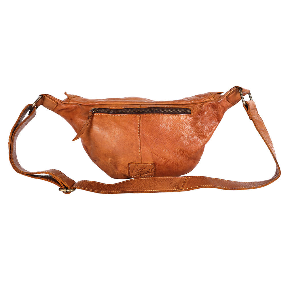 Never Mind Fanny Pack Vintage Handmade Genuine Cowhide Leather