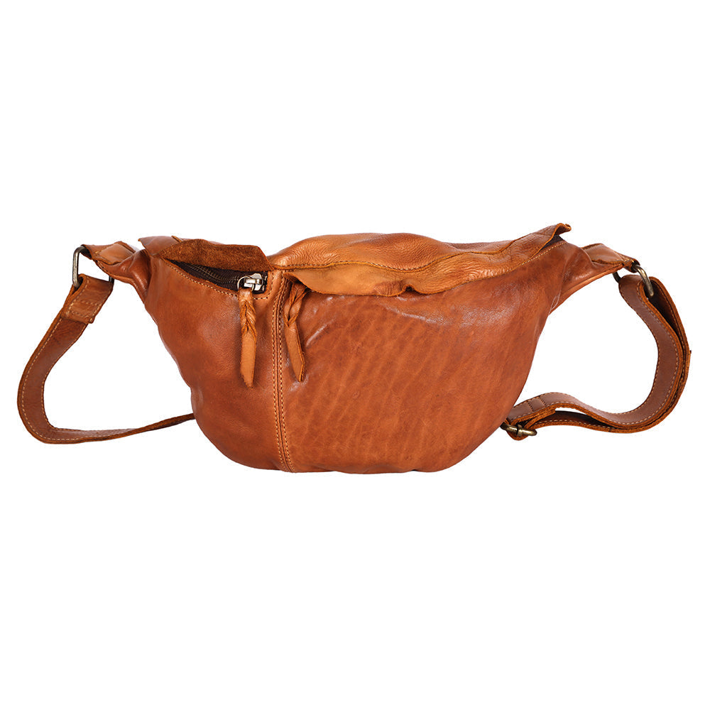 Never Mind Fanny Pack Vintage Handmade Genuine Cowhide Leather