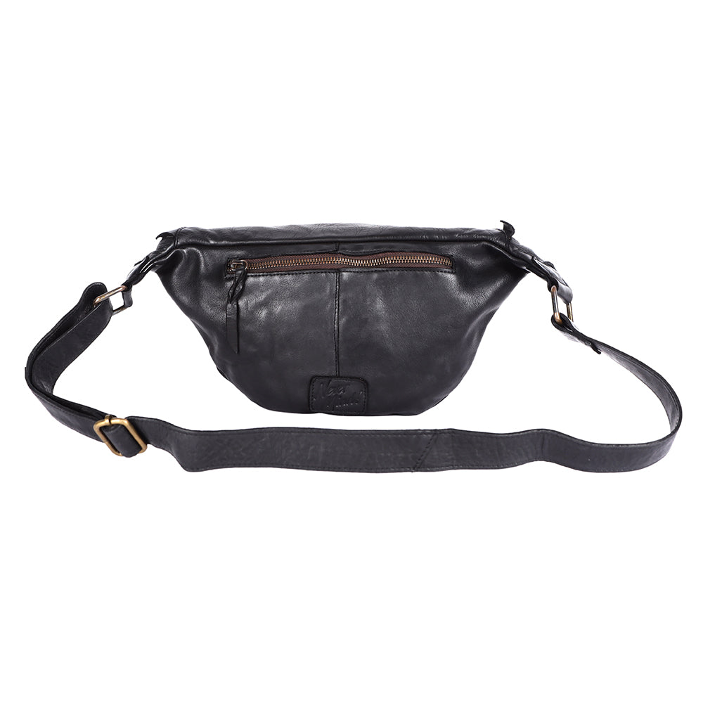 Never Mind Fanny Pack Vintage Handmade Genuine Cowhide Leather