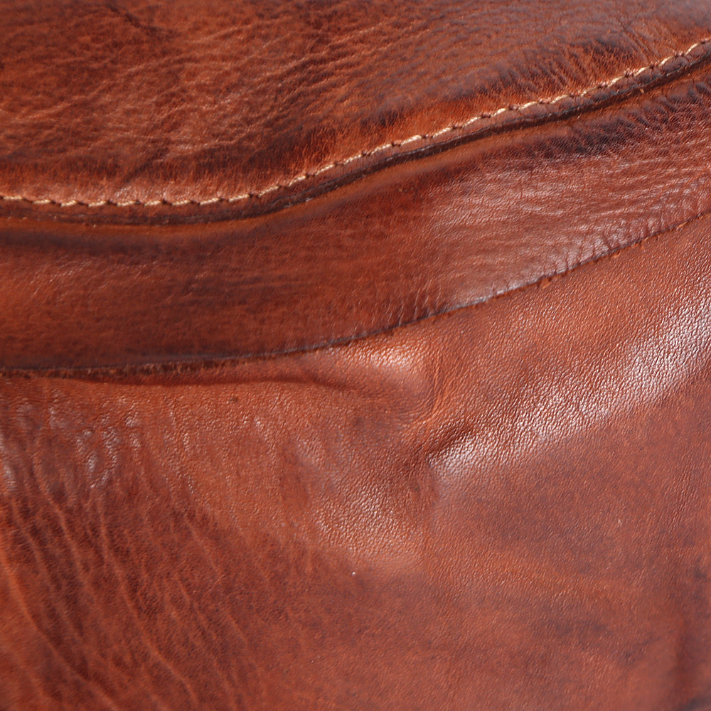 Never Mind Fanny Pack Vintage Handmade Genuine Cowhide Leather