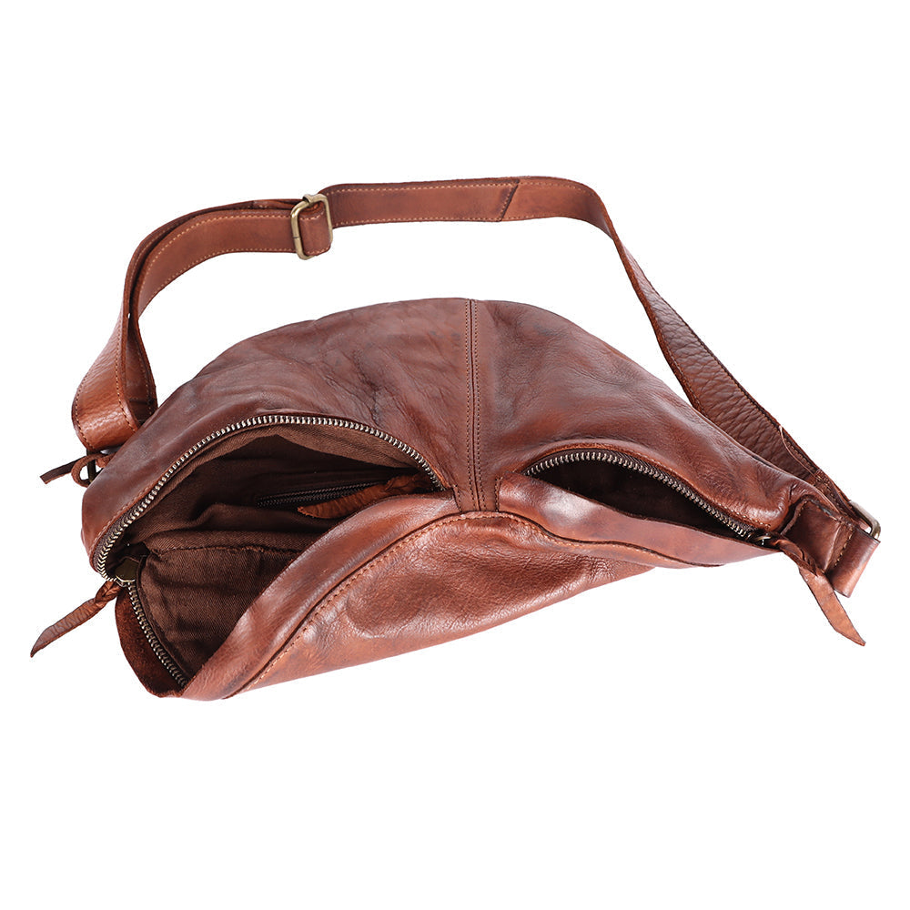 Never Mind Fanny Pack Vintage Handmade Genuine Cowhide Leather