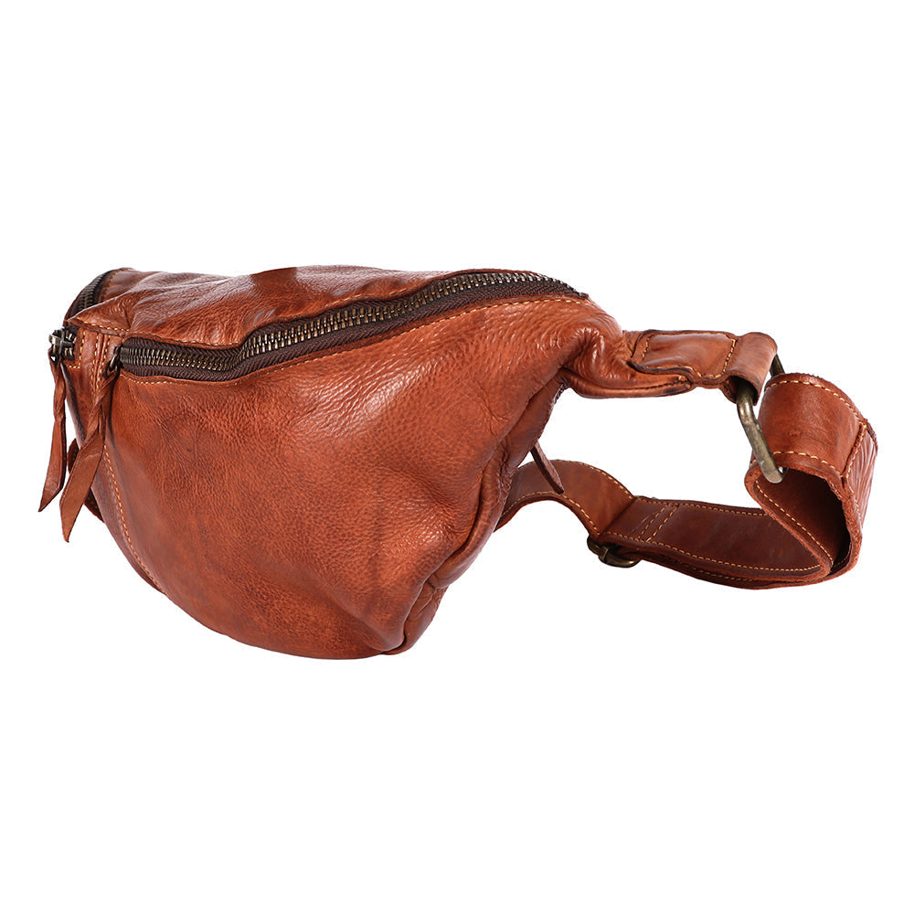 Never Mind Fanny Pack Vintage Handmade Genuine Cowhide Leather