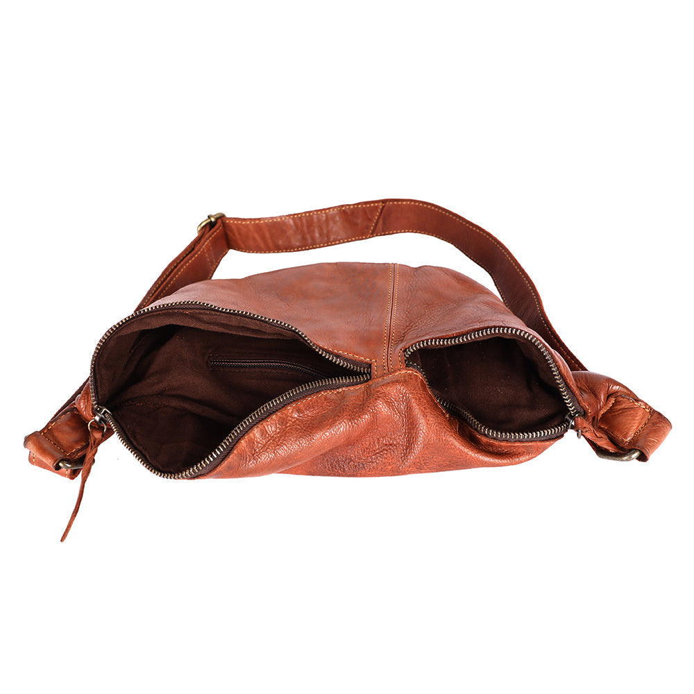 Never Mind Fanny Pack Vintage Handmade Genuine Cowhide Leather