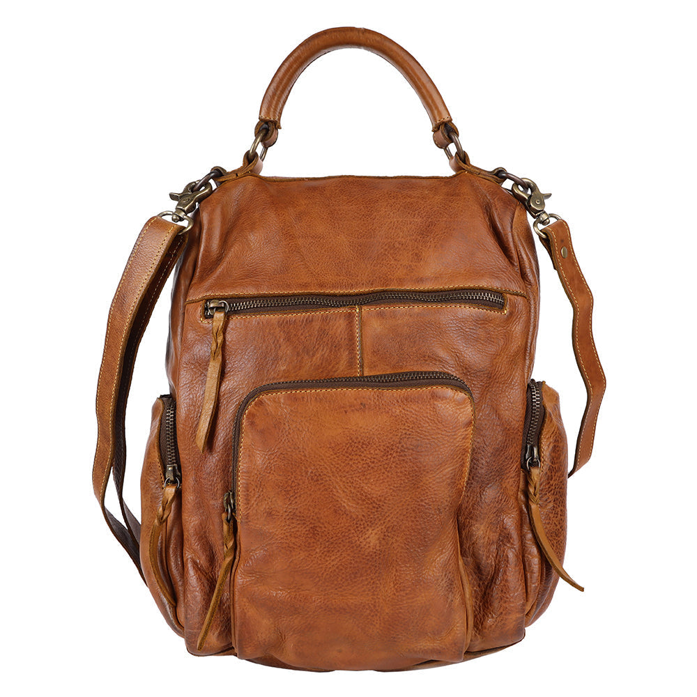 Never Mind Tote Vintage Handmade Genuine Cowhide Leather