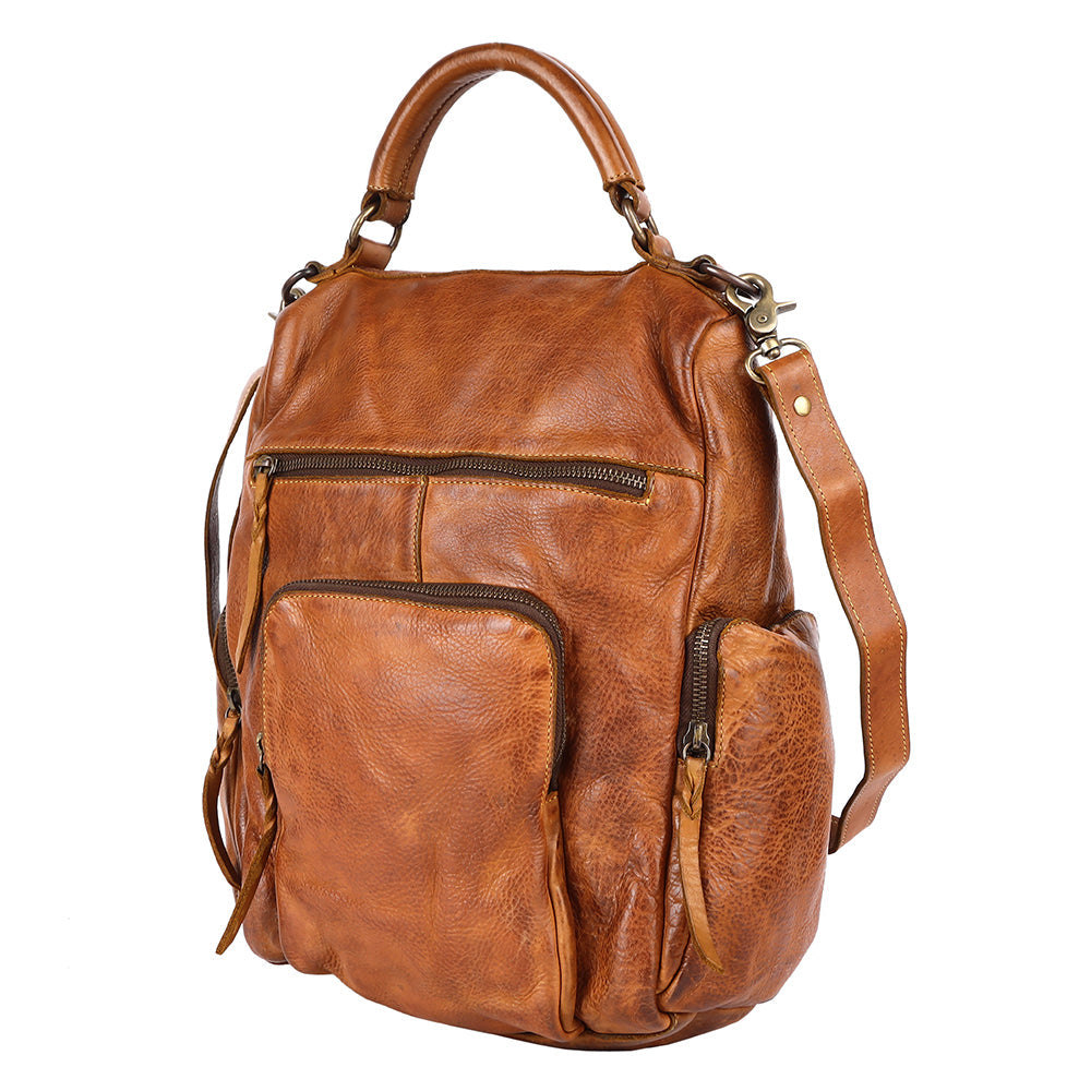 Never Mind Tote Vintage Handmade Genuine Cowhide Leather