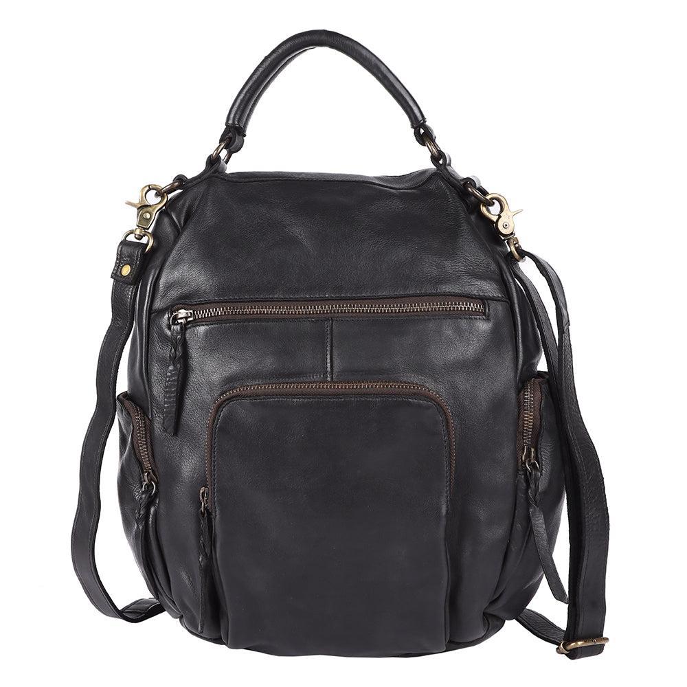 Never Mind Backpack Vintage Handmade Genuine Cowhide Leather