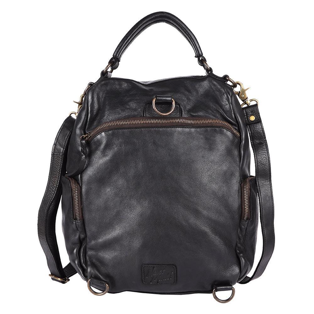 Never Mind Backpack Vintage Handmade Genuine Cowhide Leather