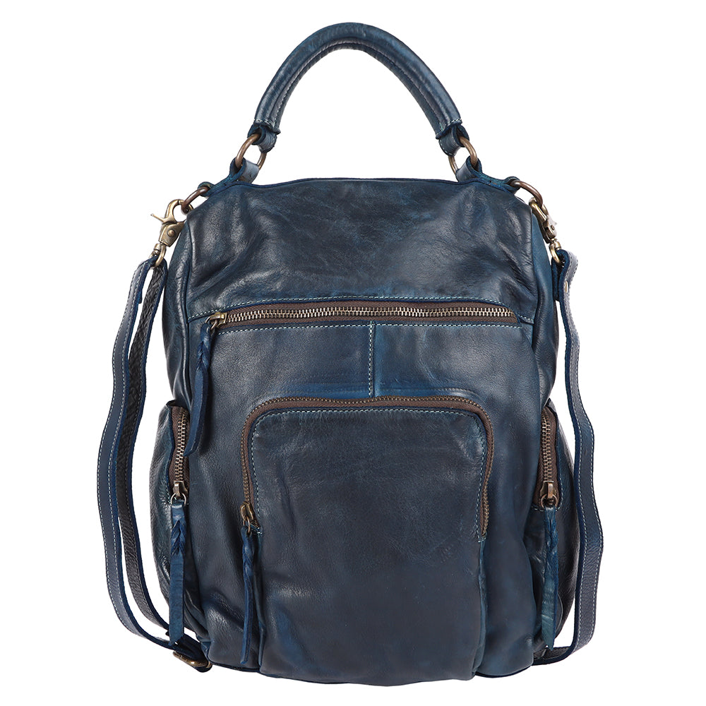 Never Mind Backpack Vintage Handmade Genuine Cowhide Leather