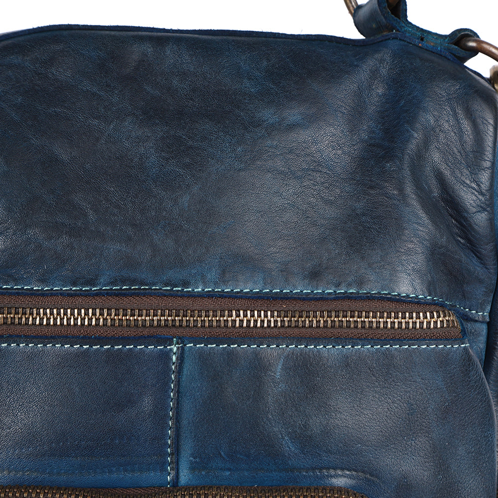 Never Mind Backpack Vintage Handmade Genuine Cowhide Leather