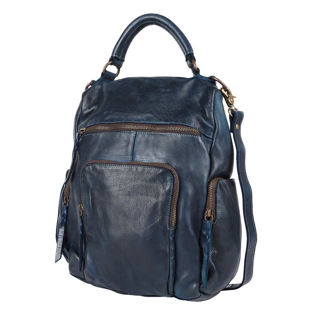 Never Mind Backpack Vintage Handmade Genuine Cowhide Leather