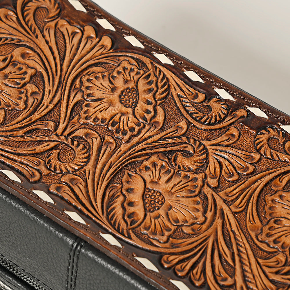 American Darling Hand Tooled Hair-On Genuine Leather