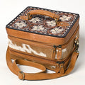 American Darling Jewelry Case Hand Tooled Hair On Genuine Leather Women Bag Western Handbag Purse |