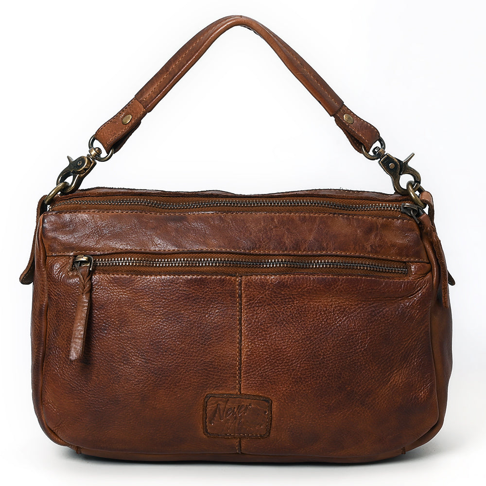 Never Mind Hobo Vintage Handmade Genuine Cowhide Leather