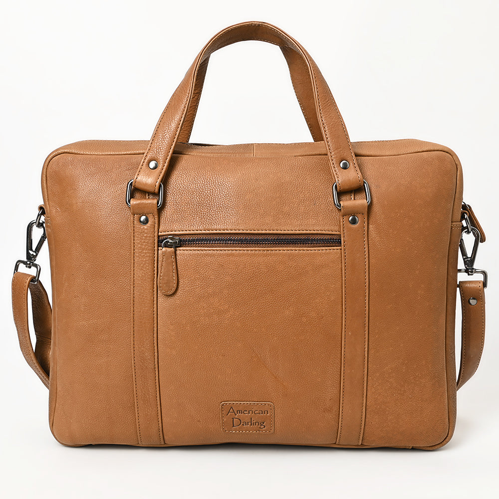 American Darling Briefcase Western Genuine Leather Handcrafted Messenger Laptop Bag with Detachable Shoulder Strap