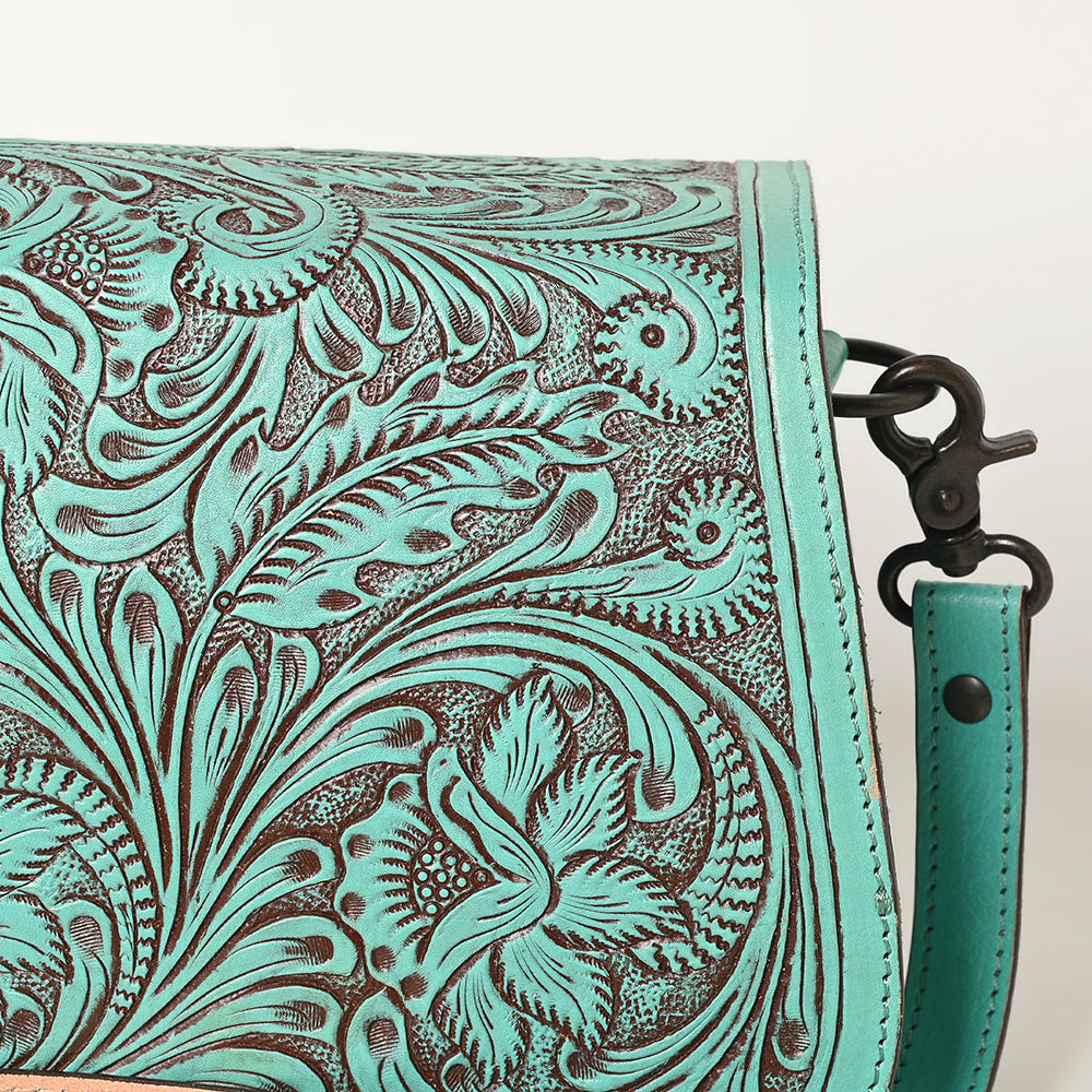 American Darling Hand-Tooled Genuine Leather Bag