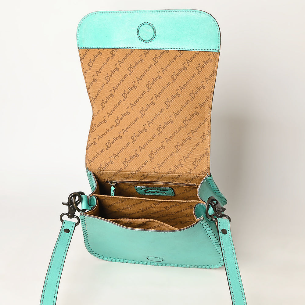 American Darling Hand-Tooled Genuine Leather Bag