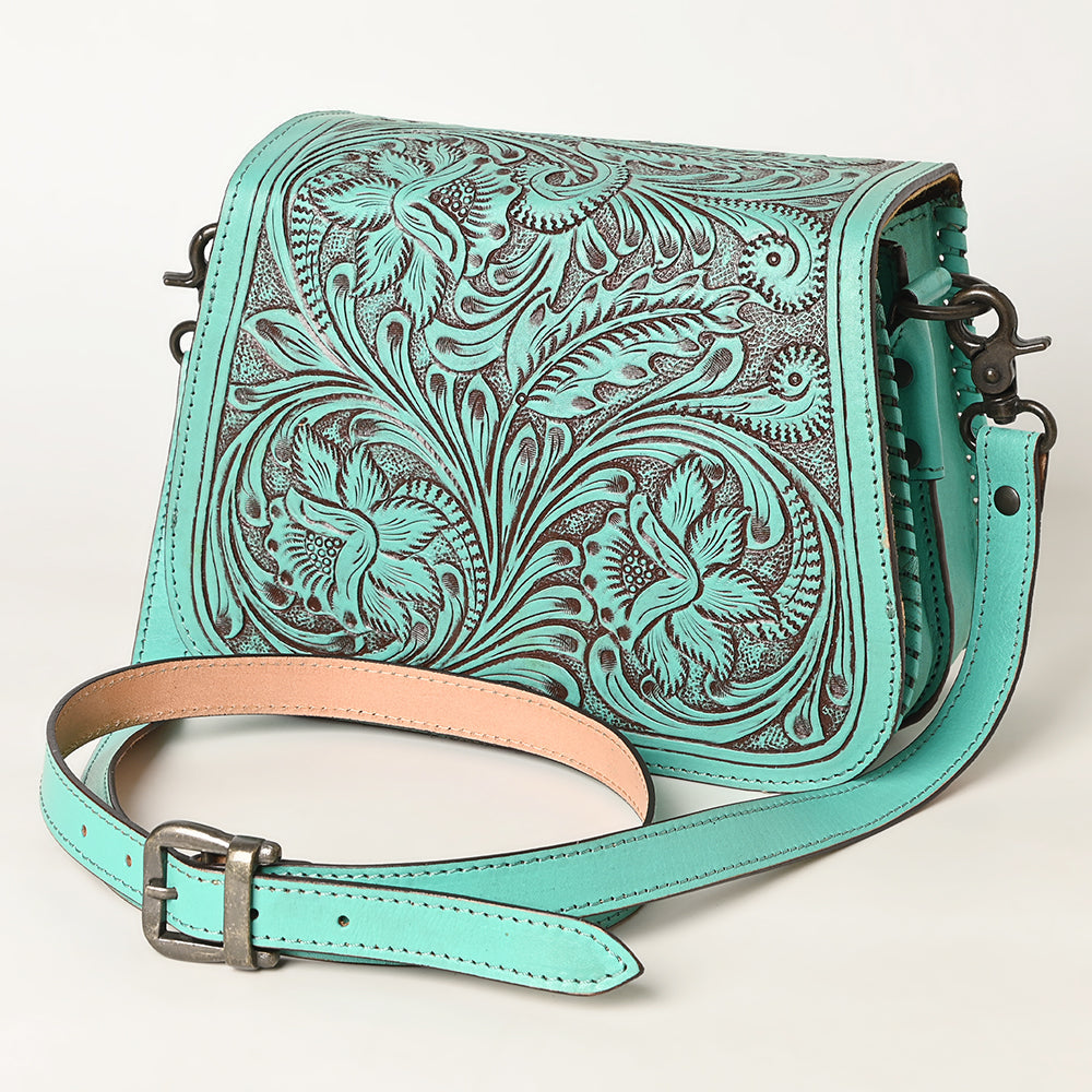 American Darling Hand-Tooled Genuine Leather Bag