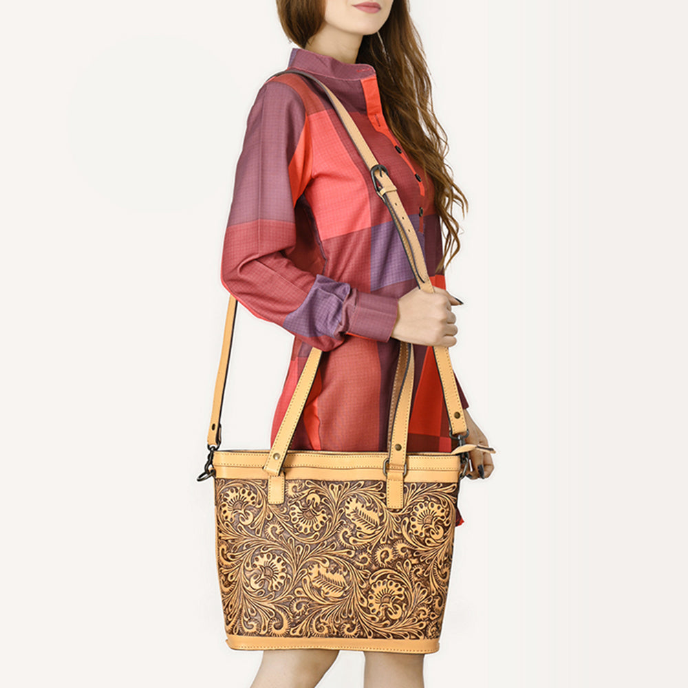 American Darling Tote Hand Tooled Genuine Leather Western Women Bag Handbag Purse | Travel Bags College Casual
