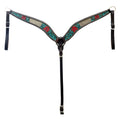 Hilason Horse Floral Hand Carved American Leather Breast Collar Headstall Brown