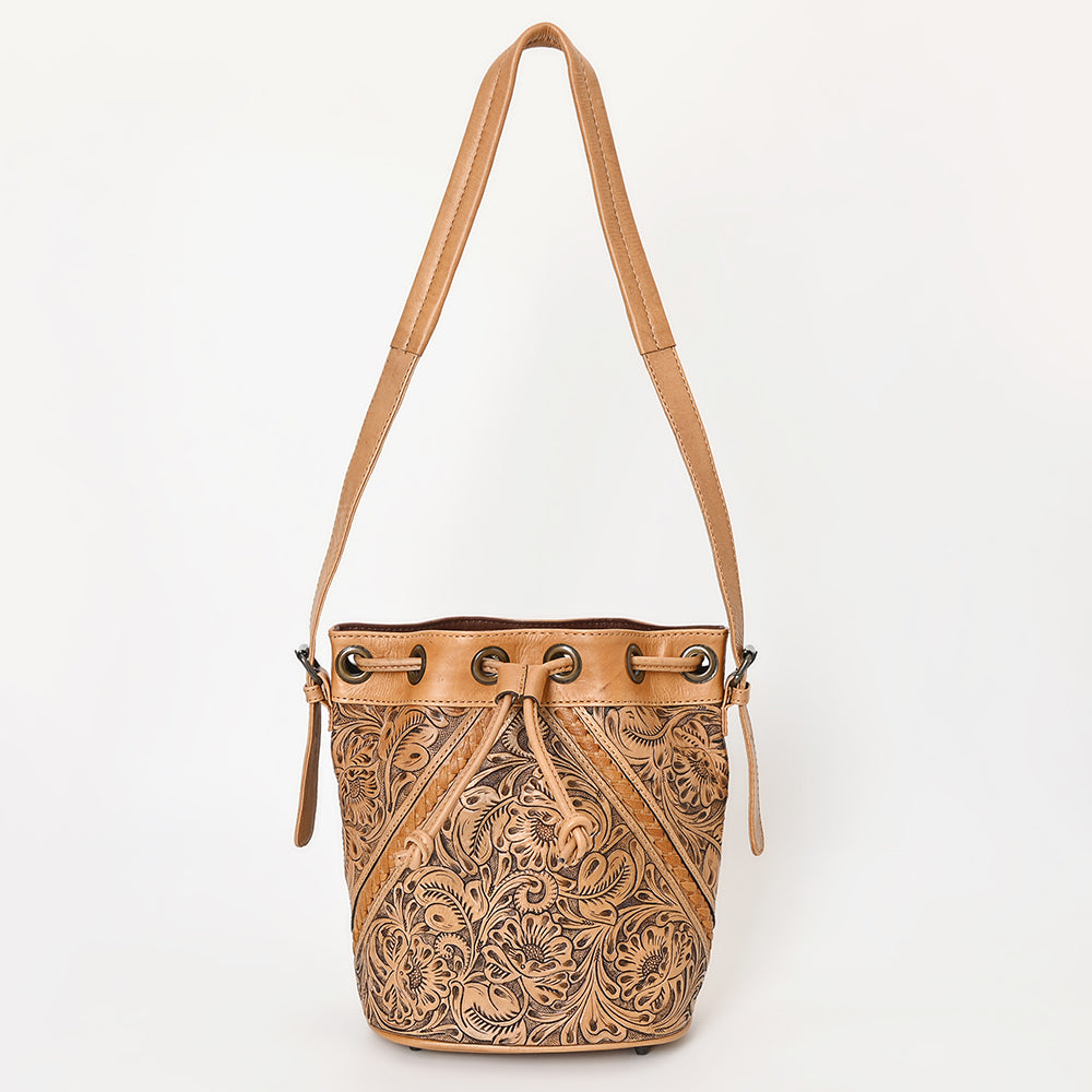 Ohlay Tote Hand Tooled Genuine Leather