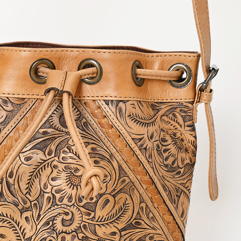Ohlay Tote Hand Tooled Genuine Leather