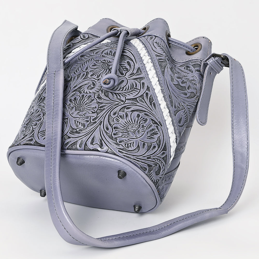 Ohlay Tote Hand Tooled Genuine Leather