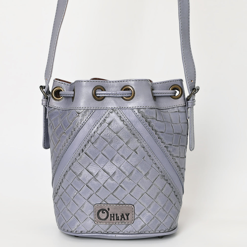 Ohlay Tote Hand Tooled Genuine Leather